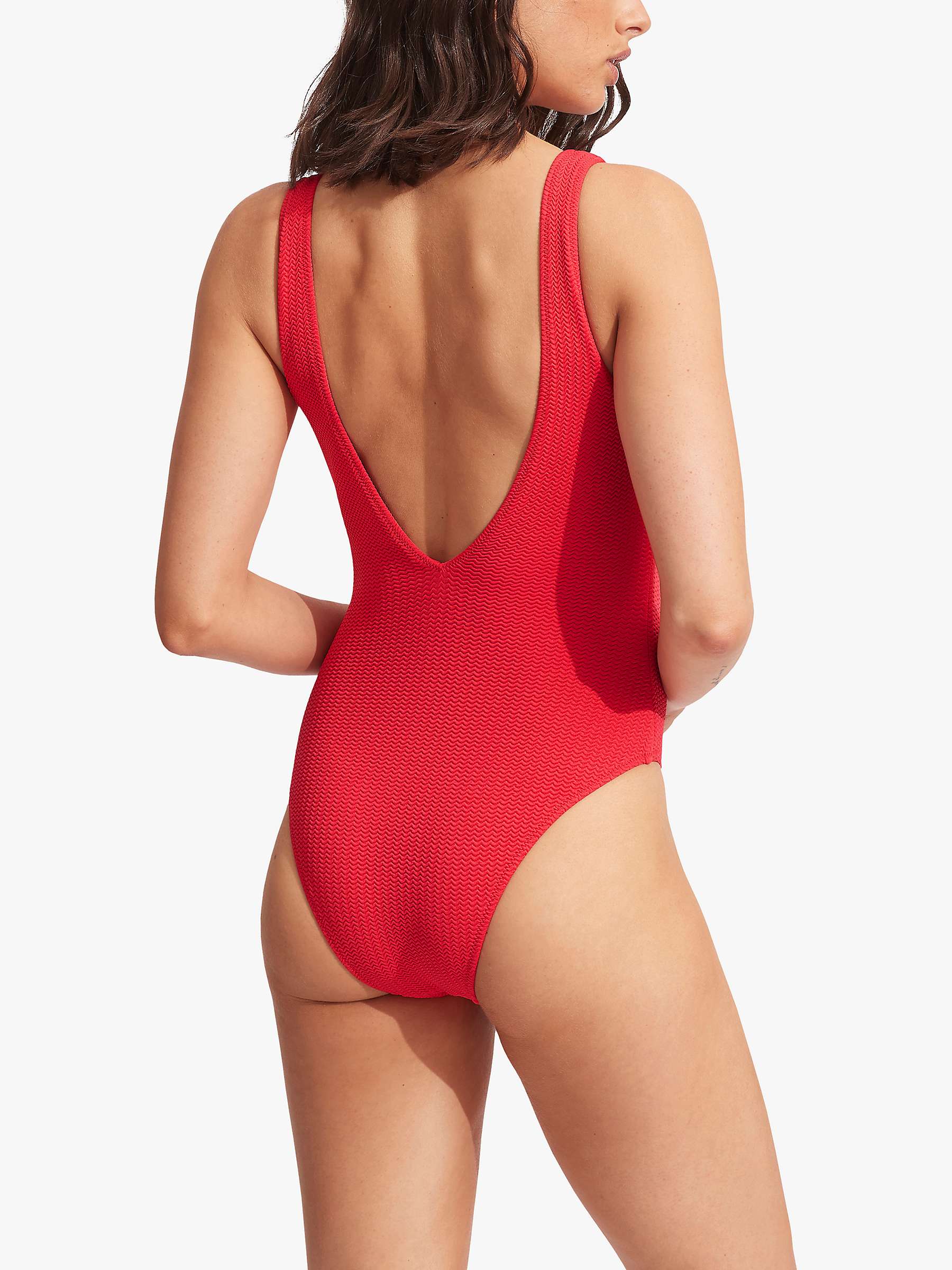 Buy Seafolly Sea Dive Deep V-Neck One Piece Swimsuit Online at johnlewis.com