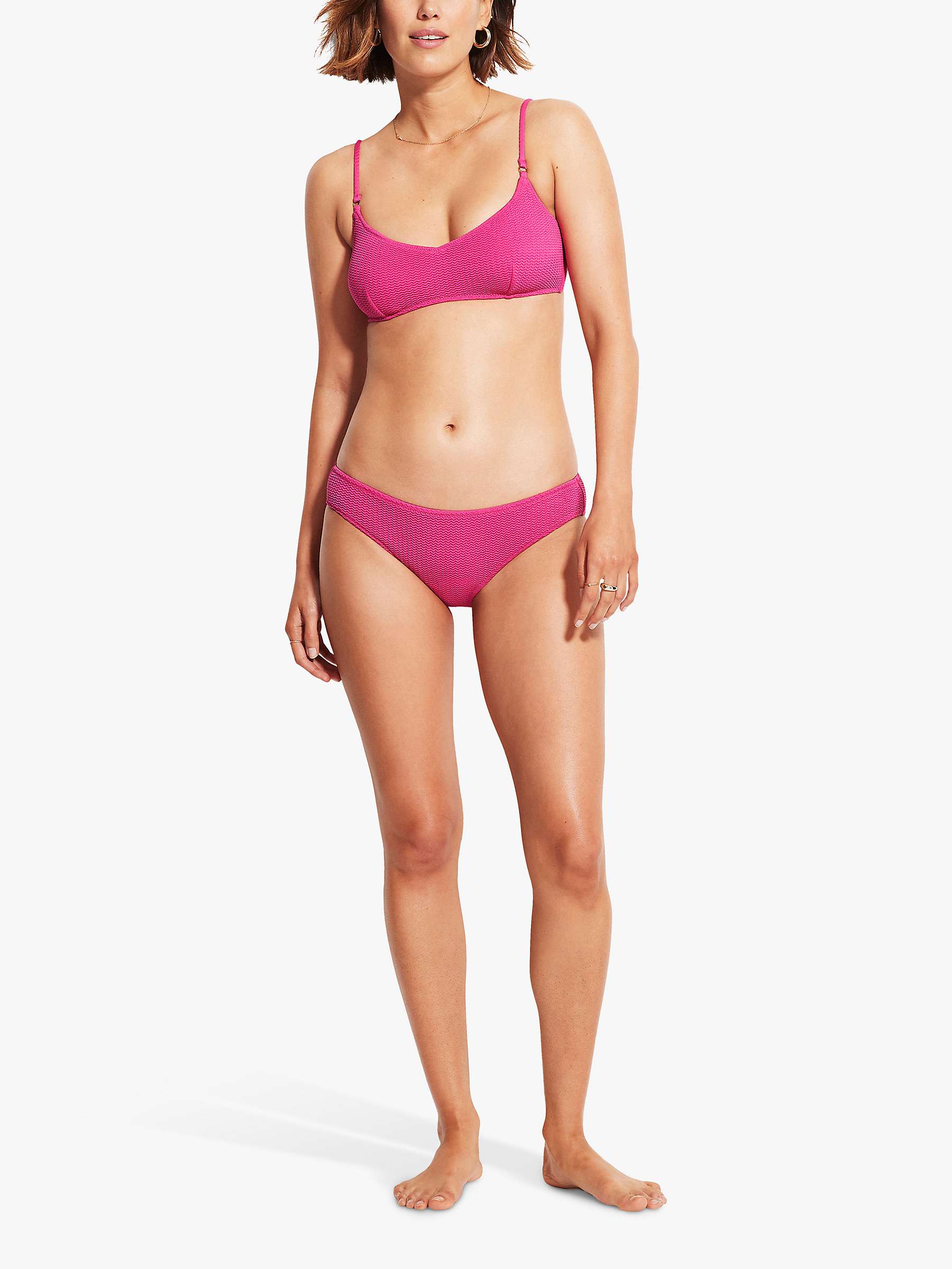 Buy Seafolly Sea Dive Bralette Bikini Top, Fuchsia Pink Online at johnlewis.com