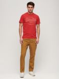 Superdry Classic Heritage Logo T-Shirt, Ferra Red Marl