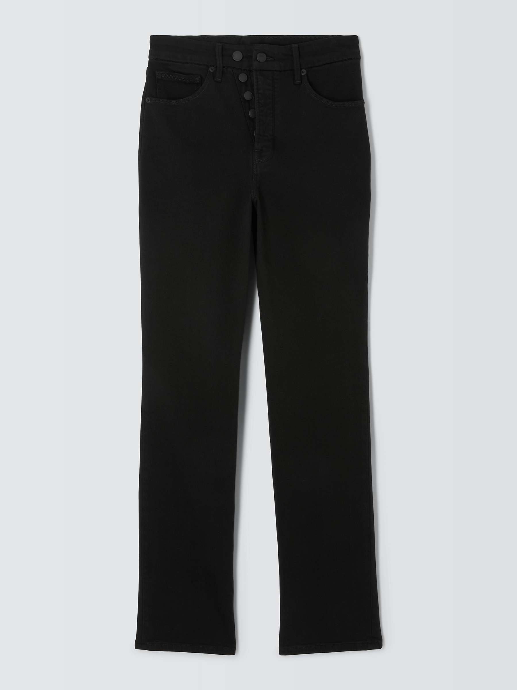 Buy Good American Icon Super Compression Straight Leg Jeans, Black Online at johnlewis.com