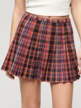 Superdry Mid Rise Check Mini Skirt, Multi