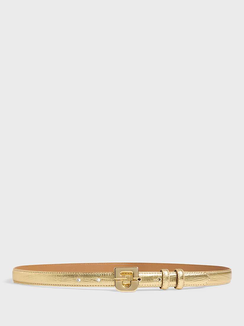 Buy Gerard Darel Le Mini Lauren Skinny Leather Belt, Gold Online at johnlewis.com