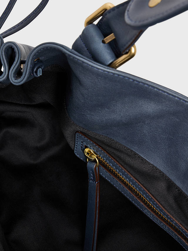 Gerard Darel 24H Leather Shoulder Bag, Navy