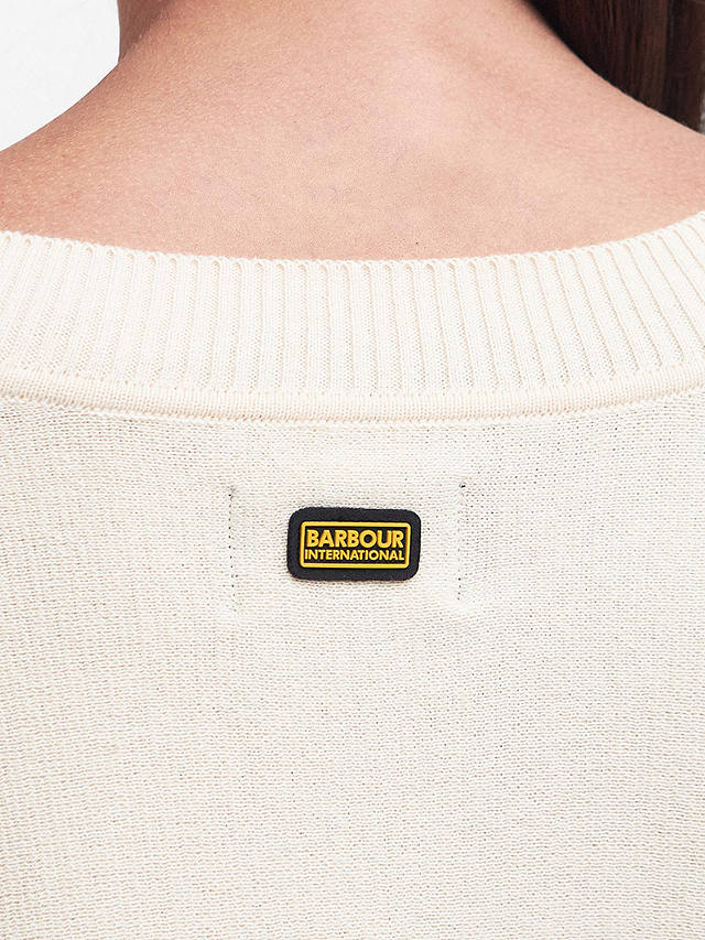Barbour International Rouse Cotton Jumper, Blanc