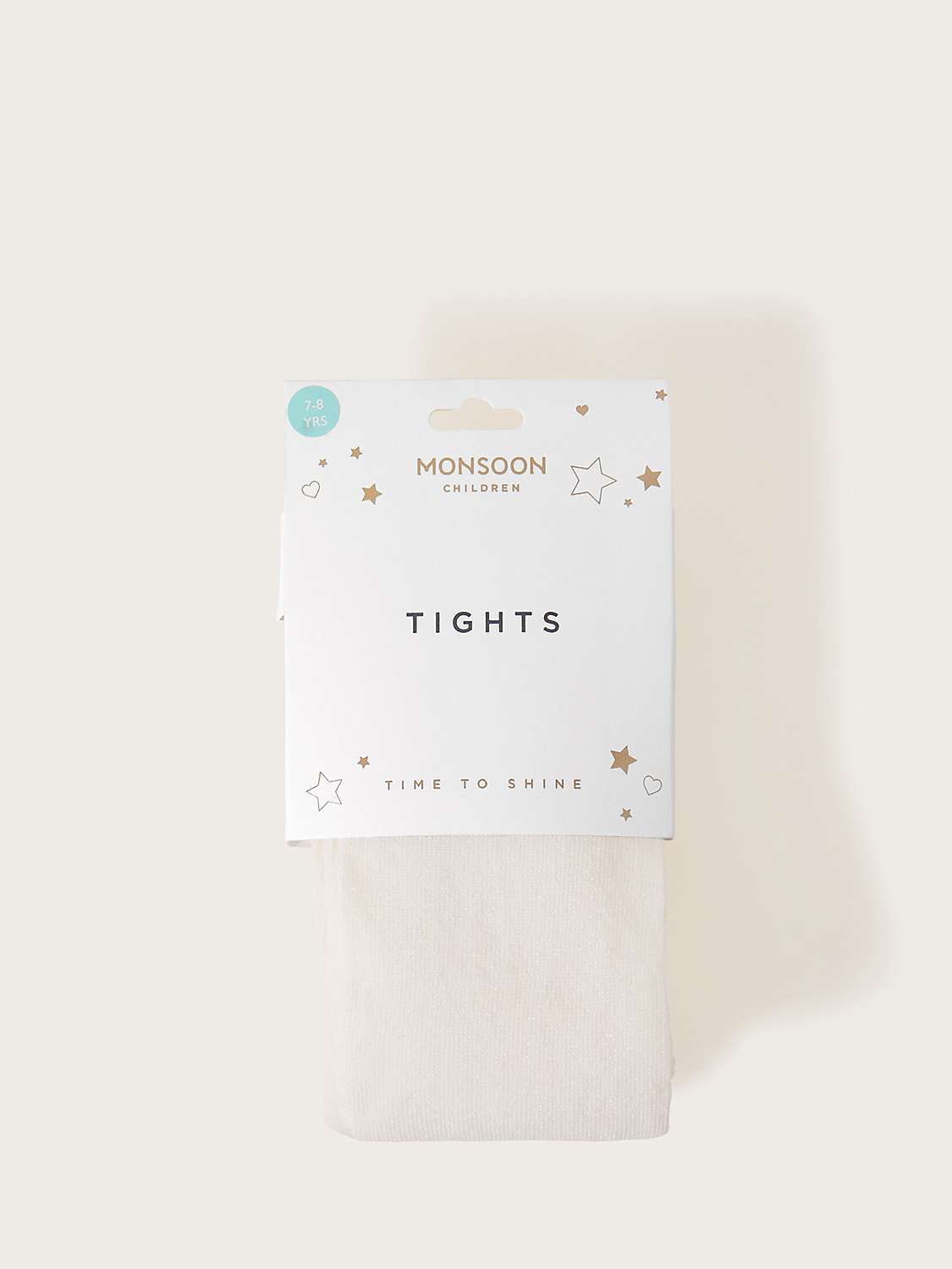 Buy Monsoon Kids' Frosted Tights, Ivory Online at johnlewis.com