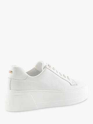 Dune Episode Textured Flatform Trainers, White-leather_mix