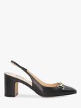 Dune Detailed Leather Block Heel Shoes