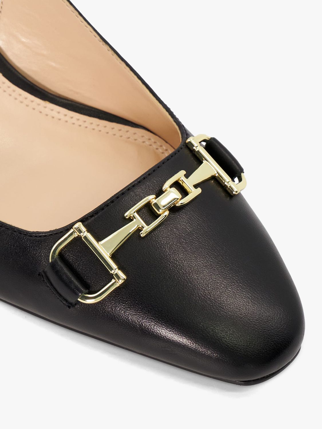 Buy Dune Detailed Leather Block Heel Shoes Online at johnlewis.com