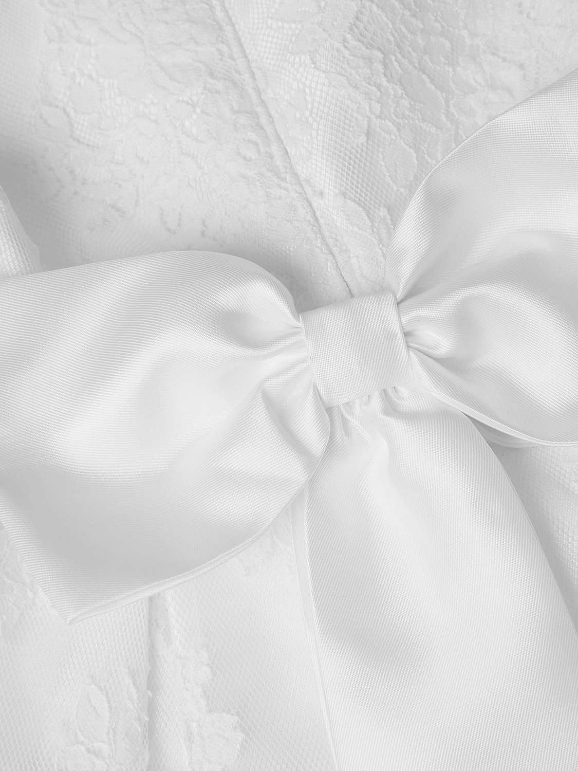 Buy Monsoon Kids' Lola Satin Lace Maxi Dress, White Online at johnlewis.com