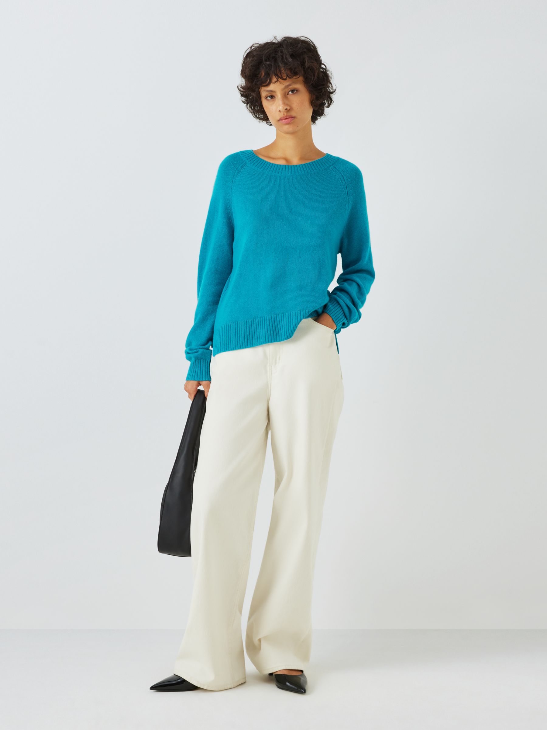 Weekend MaxMara Scatola Relaxed Cashmere Jumper, Turquoise, M