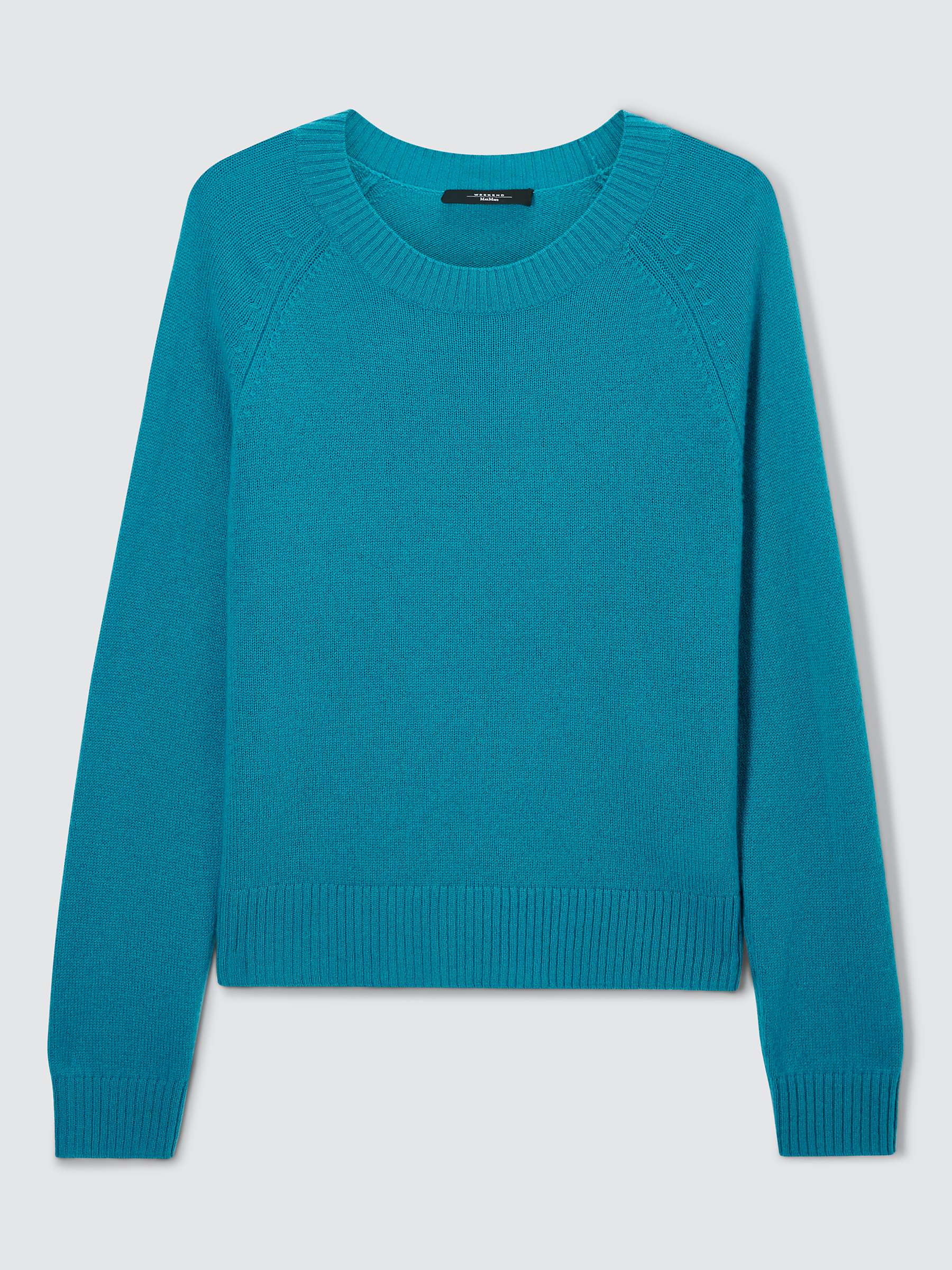 Buy Weekend MaxMara Scatola Relaxed Cashmere Jumper, Turquoise Online at johnlewis.com