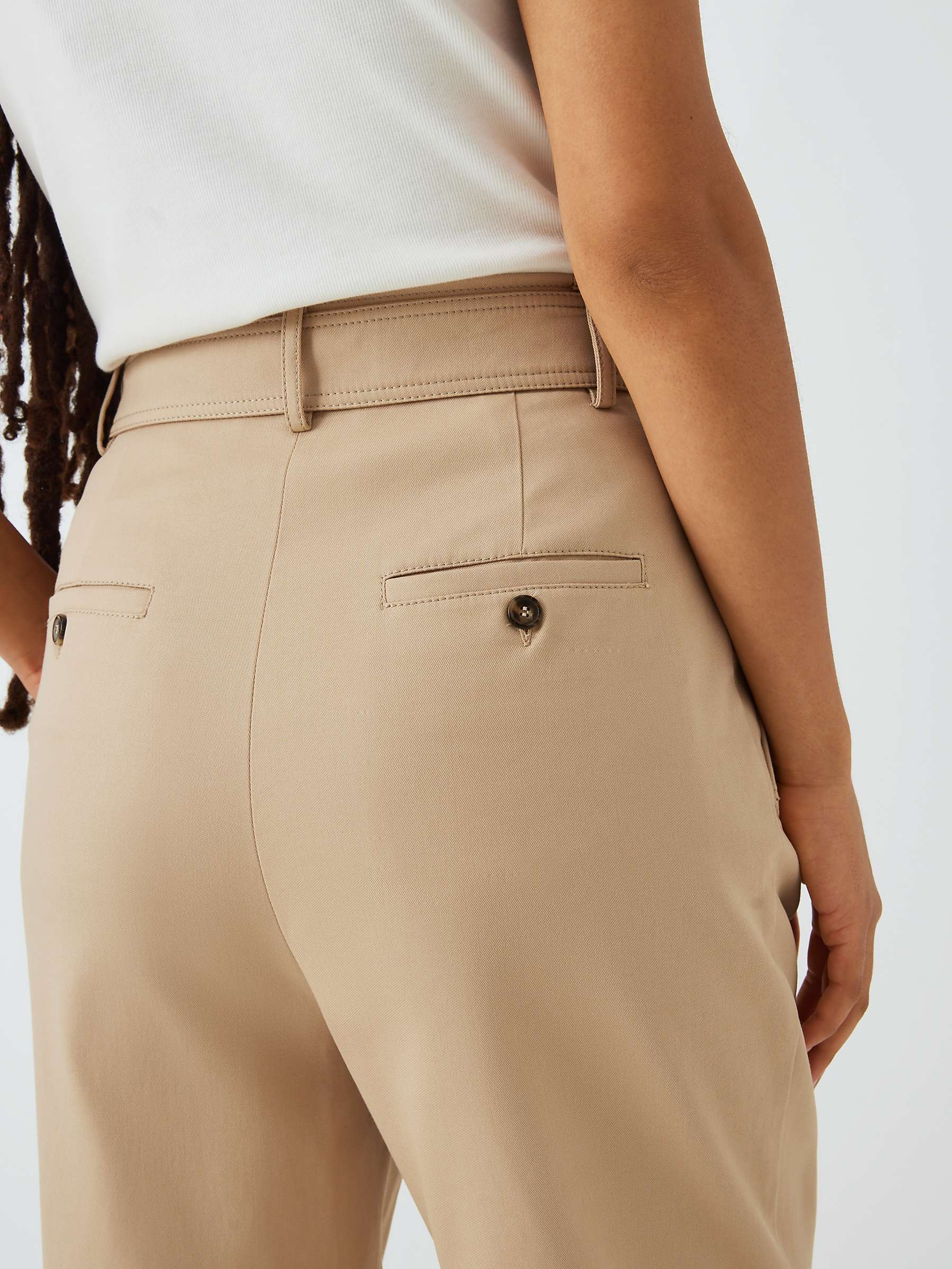 Buy Weekend MaxMara Occ High Rise Belted Trousers, Sand Online at johnlewis.com