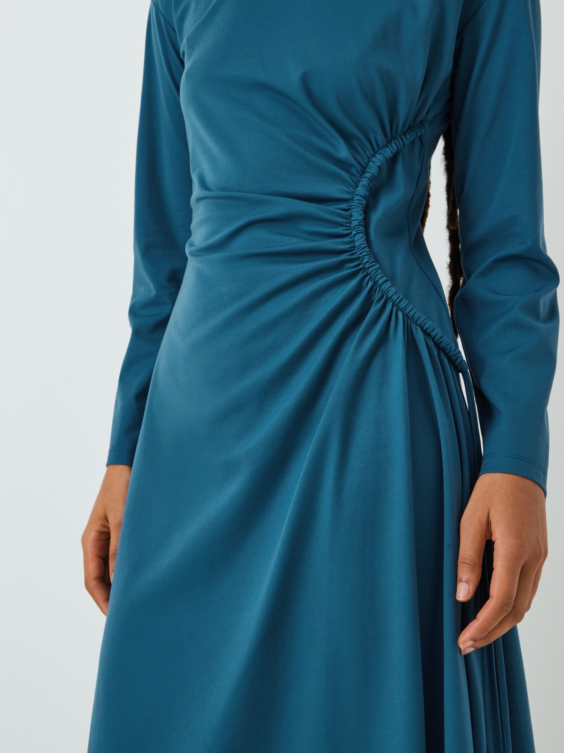 Weekend MaxMara Roma Asymmetric Ruched Midi Dress, Cobalt, XL