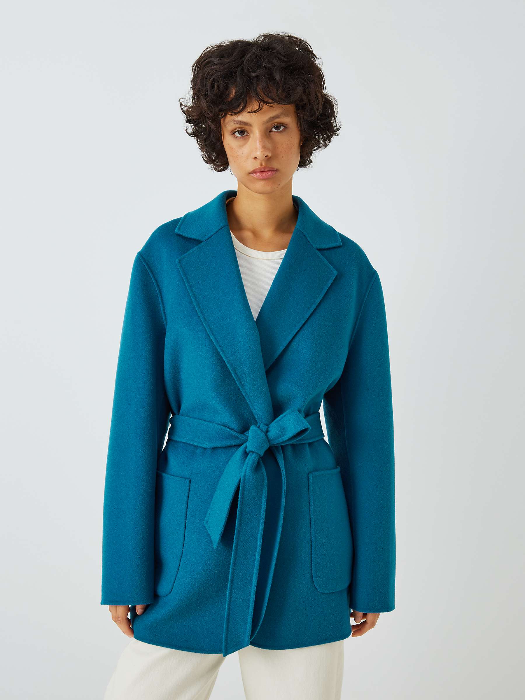 Buy Weekend MaxMara Ellisse Short Wool Blend Coat, Cobalt Online at johnlewis.com