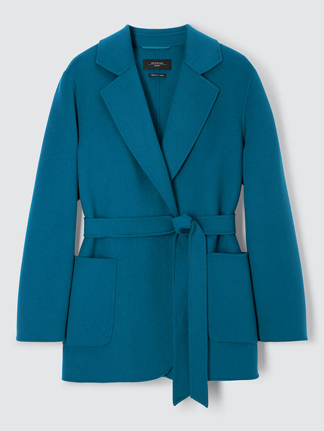 Weekend MaxMara Ellisse Short Wool Blend Coat, Cobalt