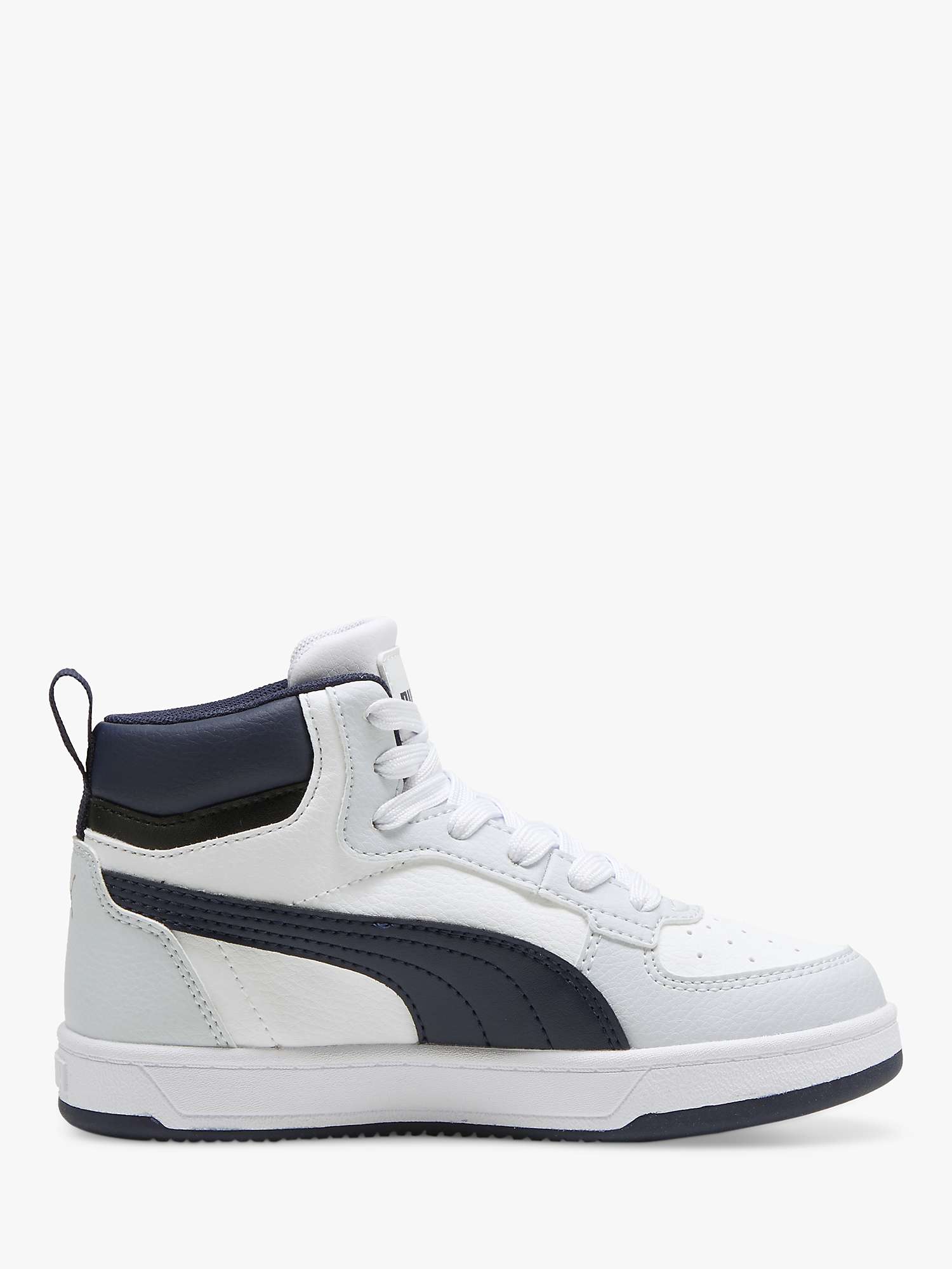 Buy PUMA Kids' Caven 2.0 Mid Trainers, White/Navy Online at johnlewis.com