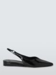 AND/OR Dorset Leather Slingback Open Court Shoes, Black