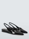 AND/OR Dorset Leather Slingback Open Court Shoes, Black