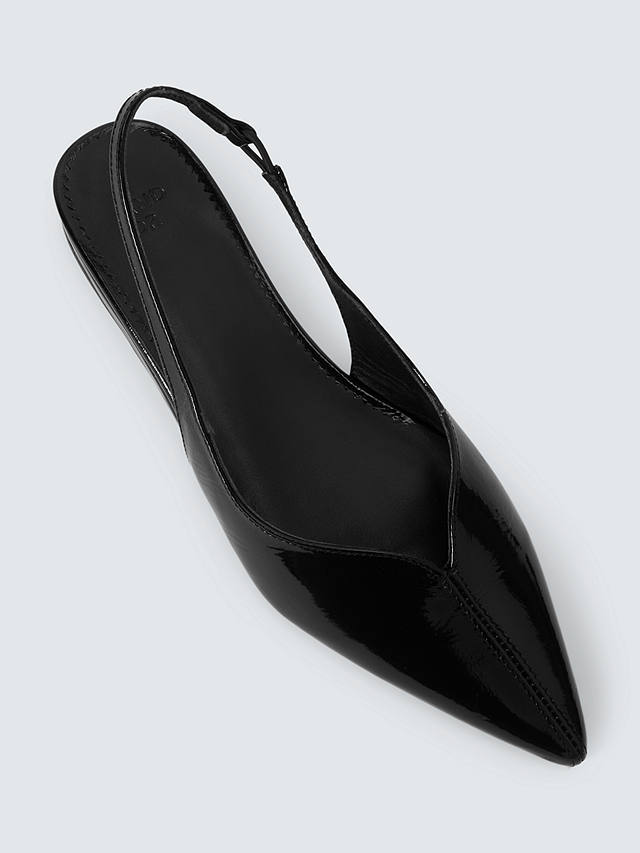AND/OR Dorset Leather Slingback Open Court Shoes, Black