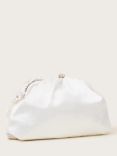 Monsoon Sequin and Bead Flower Clutch Bag, Ivory