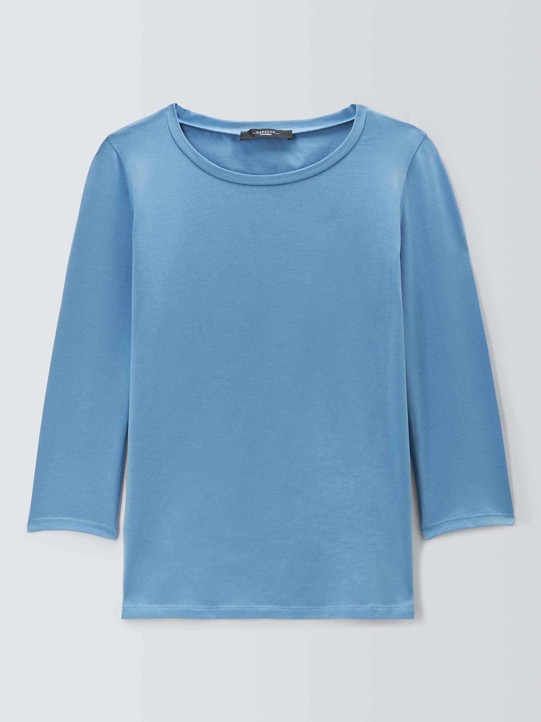 Buy Weekend MaxMara Multia 3/4 Sleeve T-Shirt, Blue Online at johnlewis.com