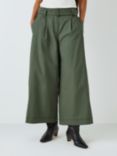 Weekend MaxMara Recco Cotton Canvas Wide Leg Trousers, Khaki