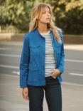 NRBY Monica Cotton Blend Utility Jacket, Blue Cobalt