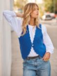 NRBY Kendall Alpaca Blend Waistcoat, Blue Cobalt