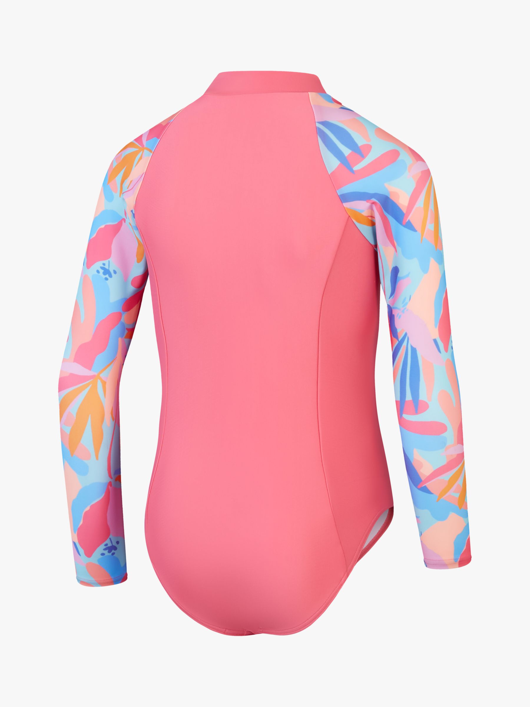 Buy Speedo Kids' Botanical Print Long Sleeve Paddle Suit, Peach/Multi Online at johnlewis.com