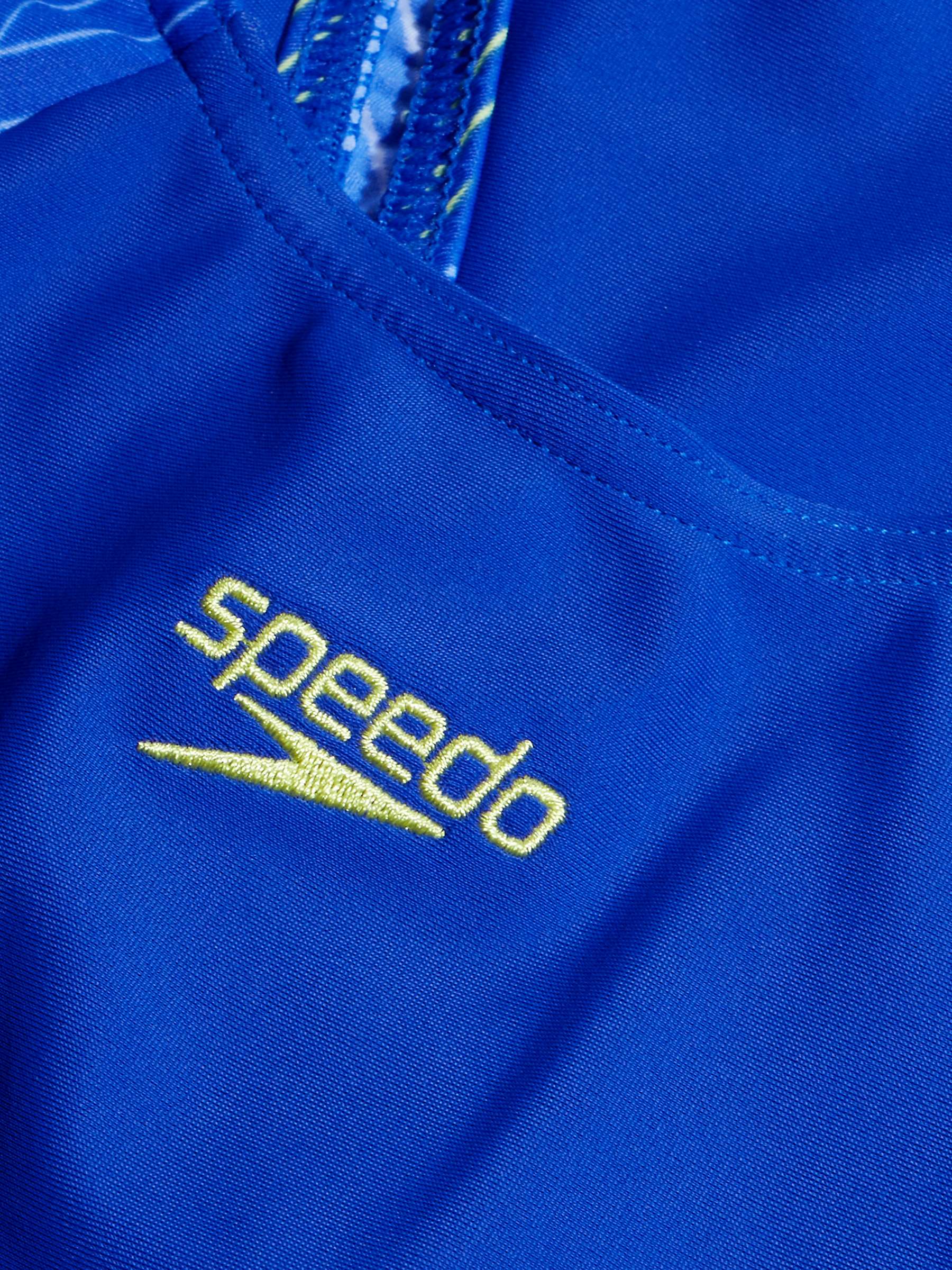 Buy Speedo Kids' Hyperboom Slice Graphic Muscleback Swimsuit, Blue/Multi Online at johnlewis.com