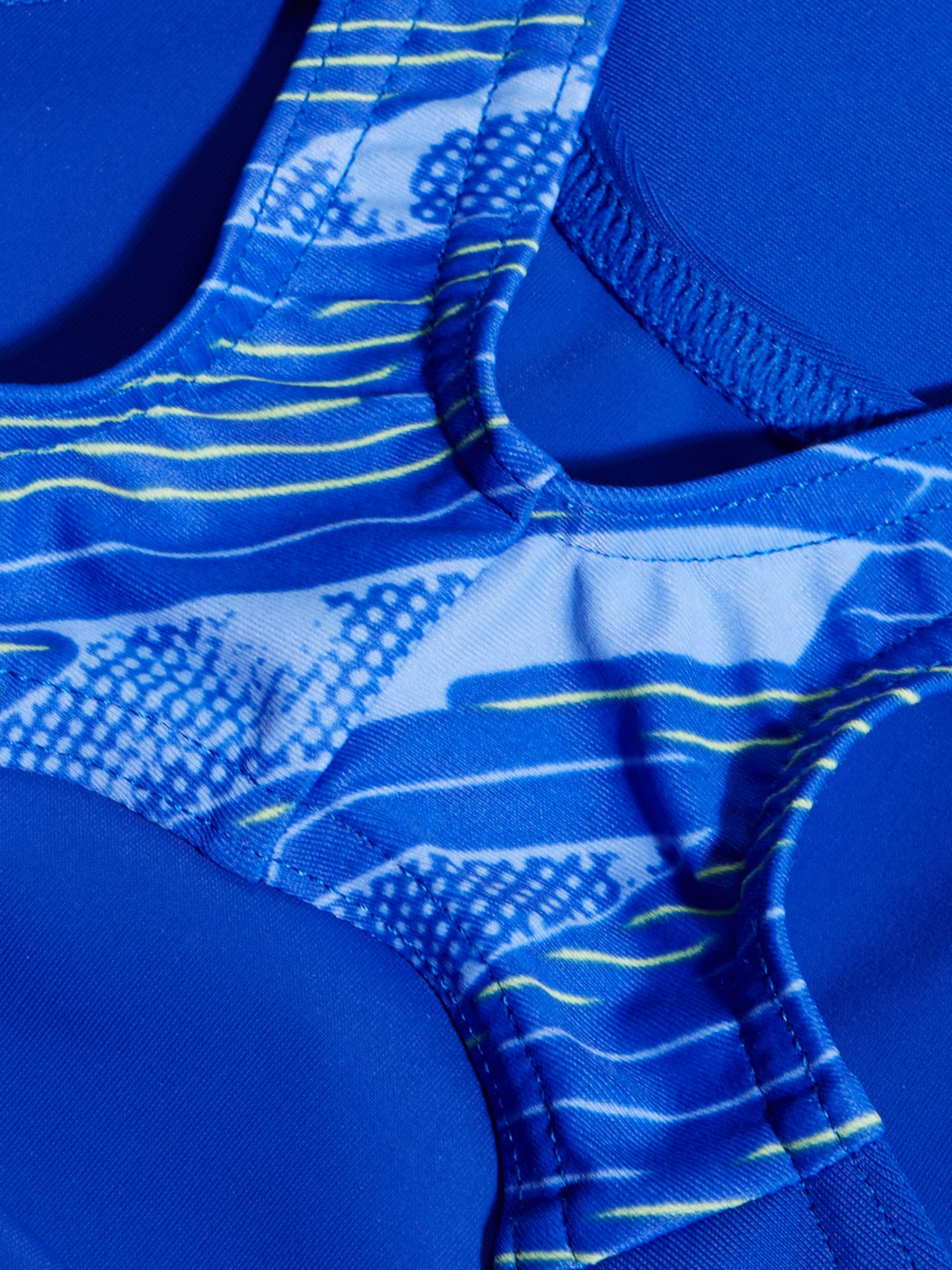 Buy Speedo Kids' Hyperboom Slice Graphic Muscleback Swimsuit, Blue/Multi Online at johnlewis.com