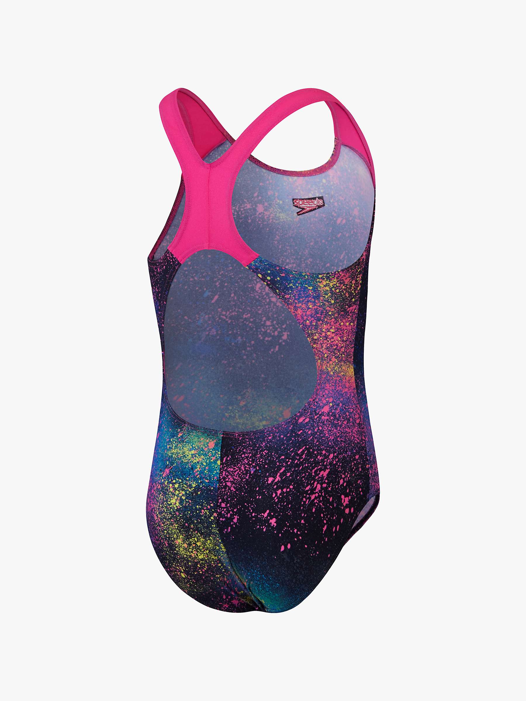 Buy Speedo Kids' Space Celestial Print Splashback Swimsuit, Black/Multi Online at johnlewis.com