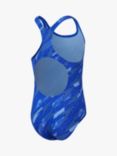 Speedo Kids' Hyperboom Graphic Medalist Swimsuit, Blue/Multi