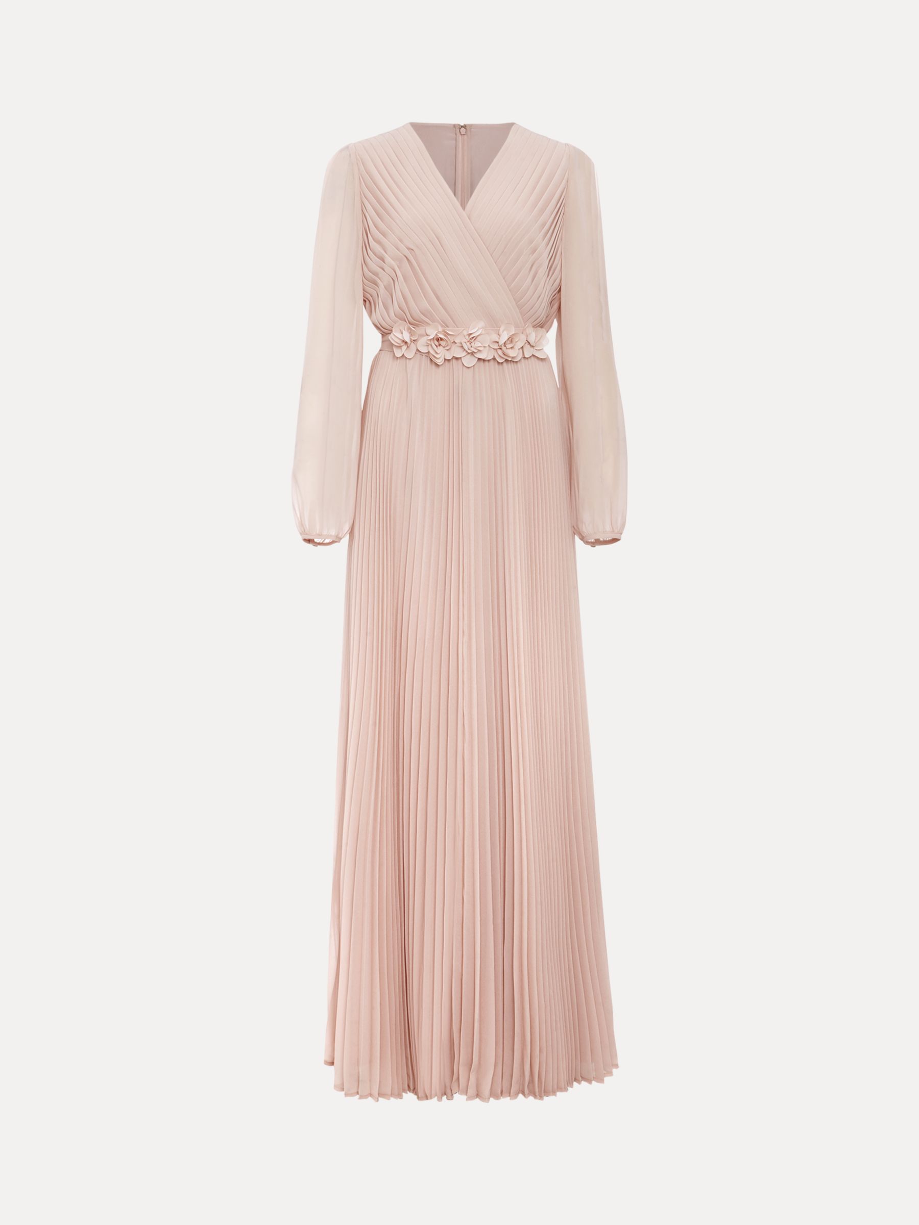 Phase Eight Alecia Pleated Maxi Dress, Antique Rose at John Lewis ...