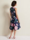 Phase Eight Salina Floral Jacquard Dress, Navy/Multi, Navy/Multi