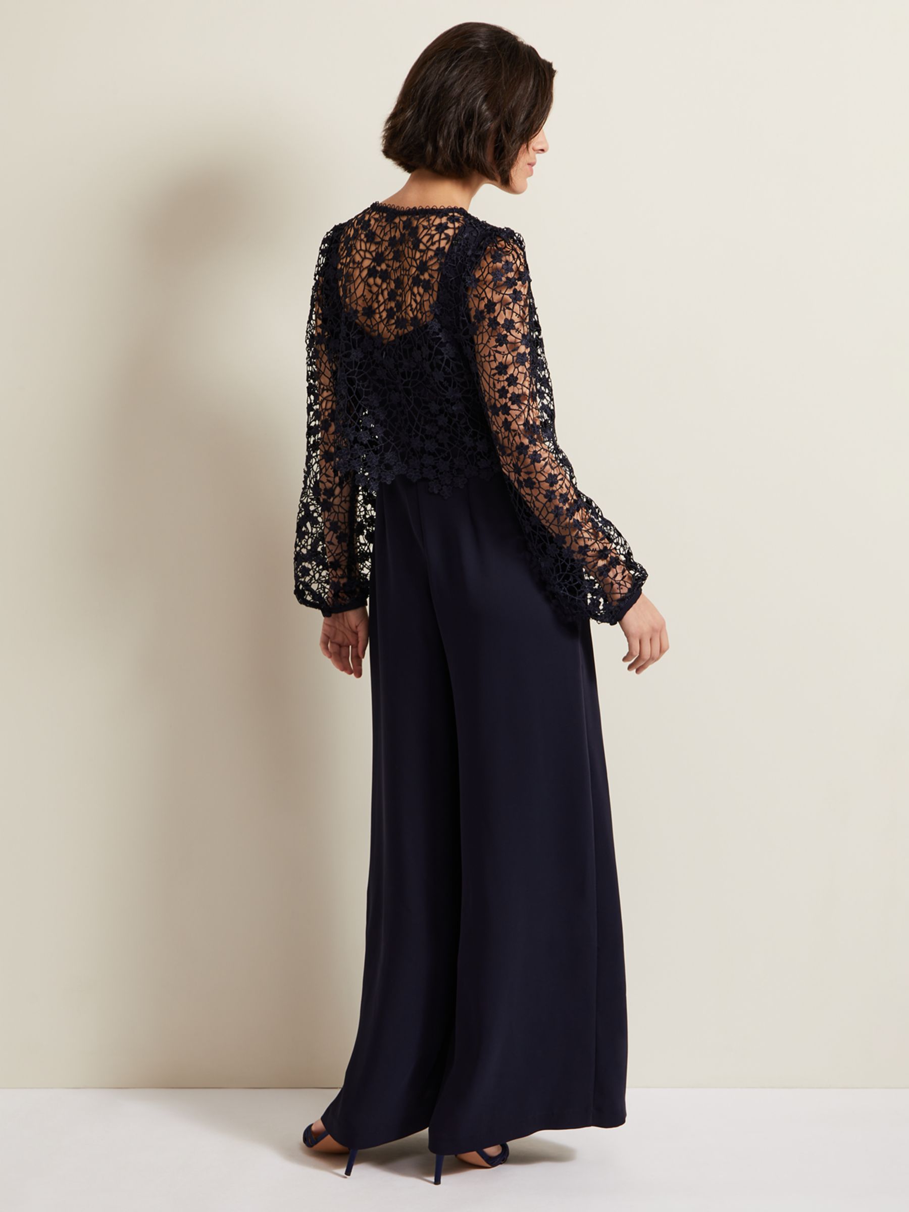 Buy Phase Eight Mariposa Lace Overlay Jumpsuit Online at johnlewis.com