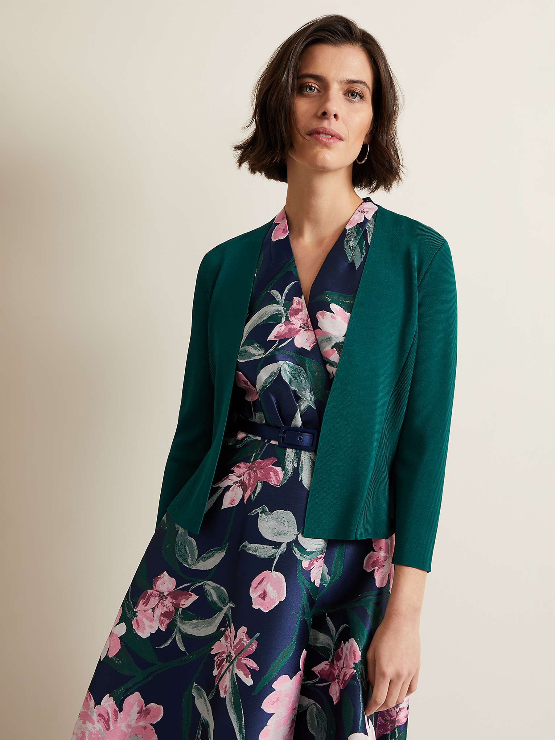 Buy Phase Eight Salma Flared Hem Fine Cardigan Online at johnlewis.com