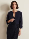 Phase Eight Zoelle Bow Detail Cuff Jacket, Navy
