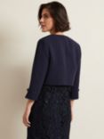 Phase Eight Zoelle Bow Detail Cuff Jacket, Navy