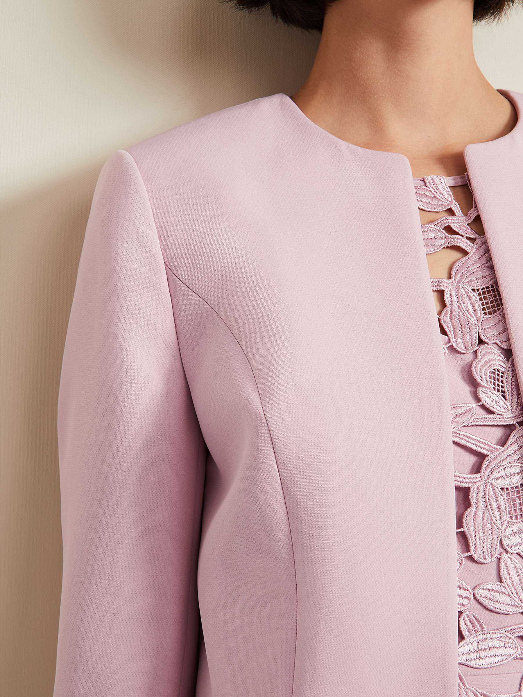 Buy Phase Eight Tallula Fitted Cropped Jacket, Pink Online at johnlewis.com