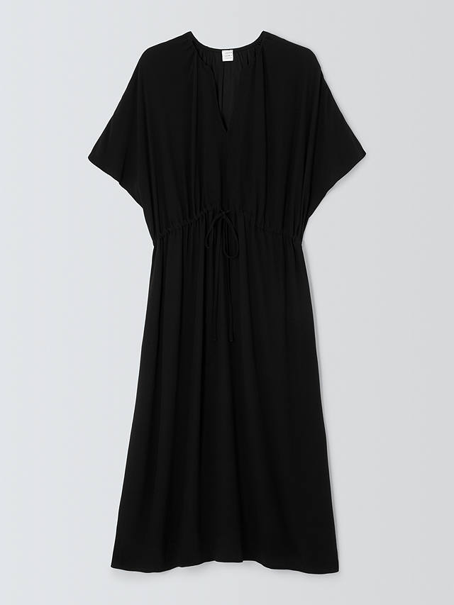 John Lewis Fluid Drawstring Waist Dress, Black