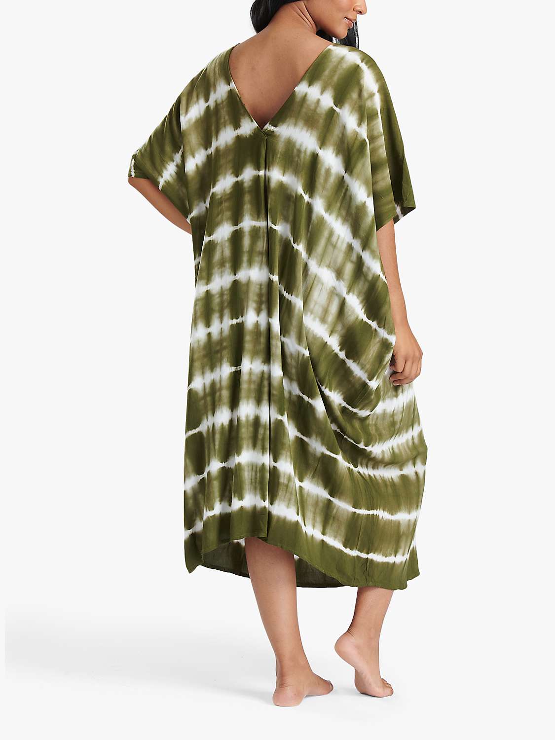 Buy South Beach Striped Tie Dye Maxi Dress, Olive/White Online at johnlewis.com
