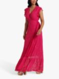 South Beach Sequin Detail Wrap Maxi Dress, Pink
