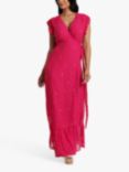 South Beach Sequin Detail Wrap Maxi Dress, Pink