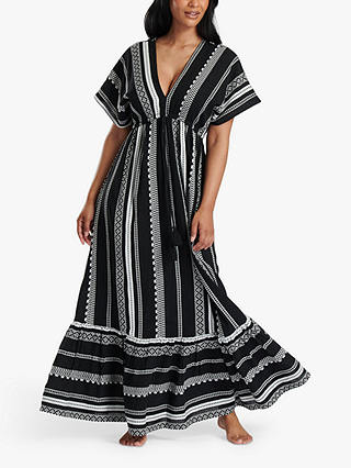 South Beach Tiered Maxi Dress, Black