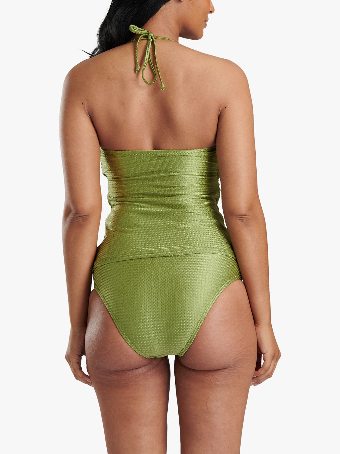 Buy South Beach Bandeau Tummy Control Tankini Swim Top, Olive Online at johnlewis.com