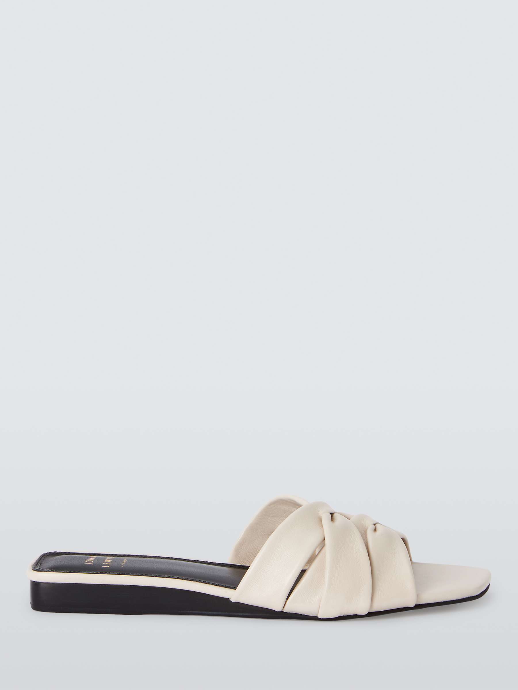 Buy John Lewis Lopez Leather Ruched Interwoven Mule Sandals Online at johnlewis.com