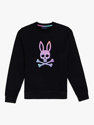 Psycho Bunny Bloomington Graphic Print Sweatshirt, Black/Multi