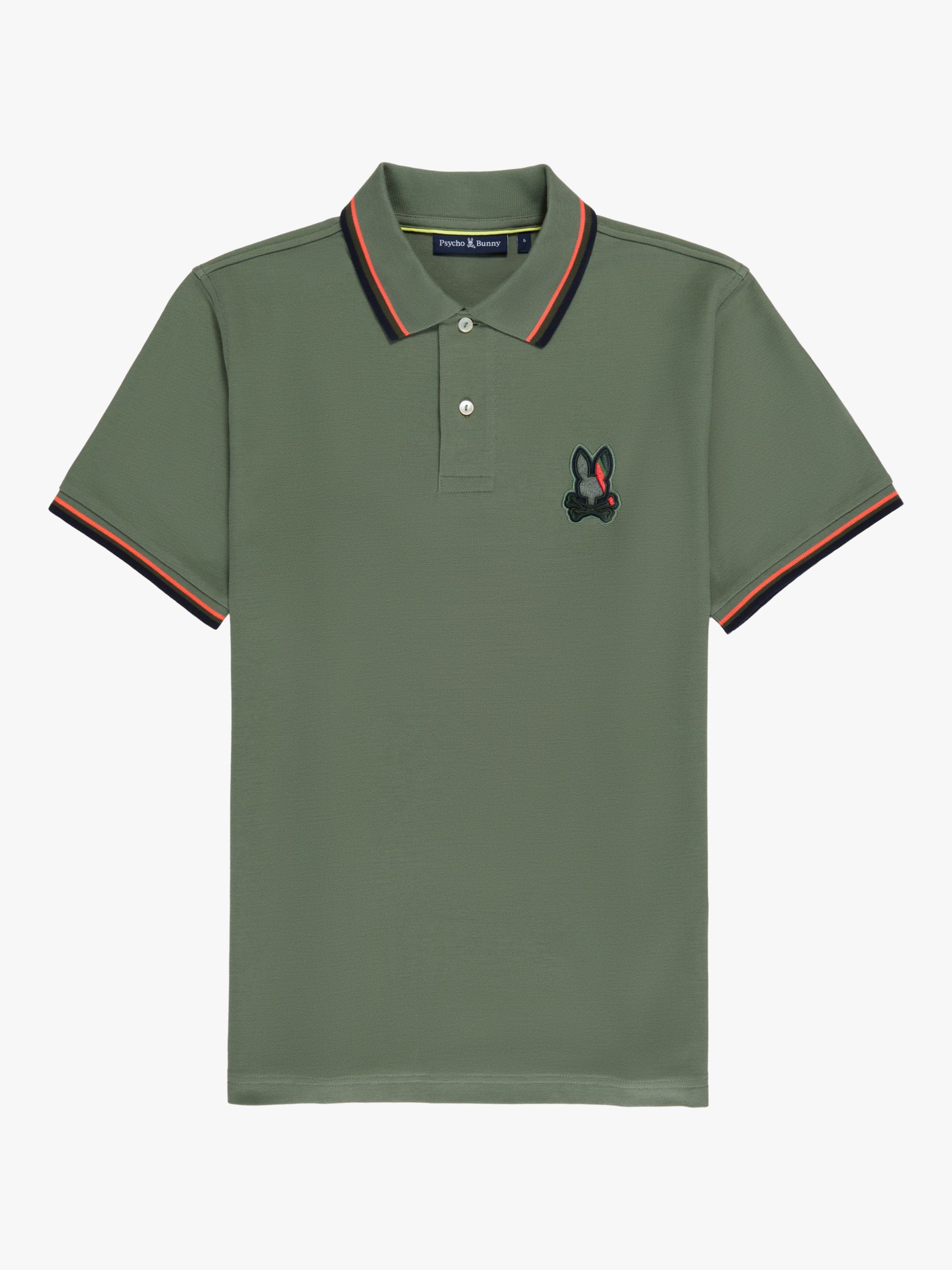 Psycho Bunny Apple Valley Birdseye Pique Polo Shirt, Green at John ...