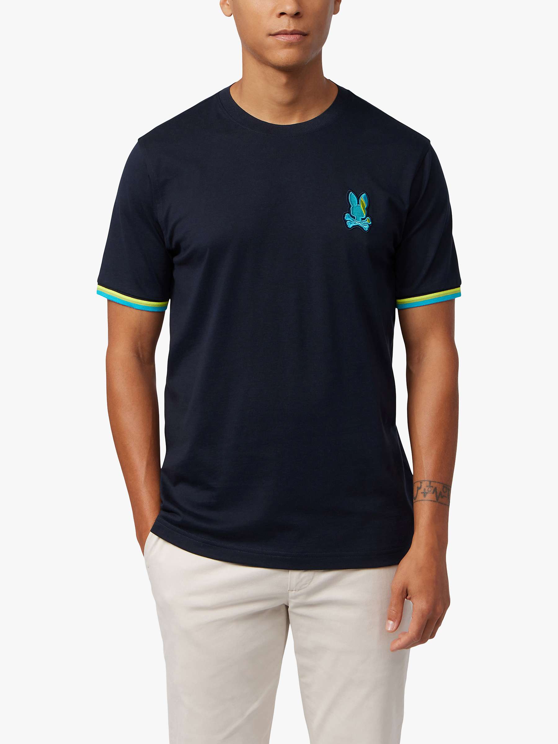 Buy Psycho Bunny Apple Valley Fashion T-Shirt, Navy/Multi Online at johnlewis.com